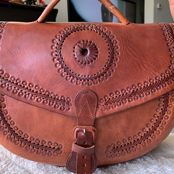 Mexican leather handbag - Picture 3 of 8